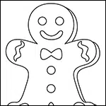 How to Draw a Gingerbread Man Tutorial Video and Coloring Page