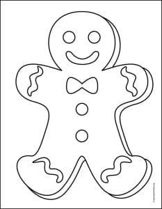 How to Draw a Gingerbread Man: Step-by-Step Art Lesson for Kids