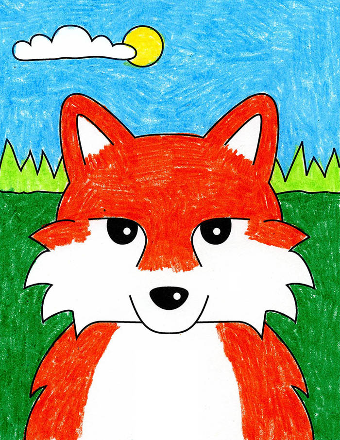 fox drawing