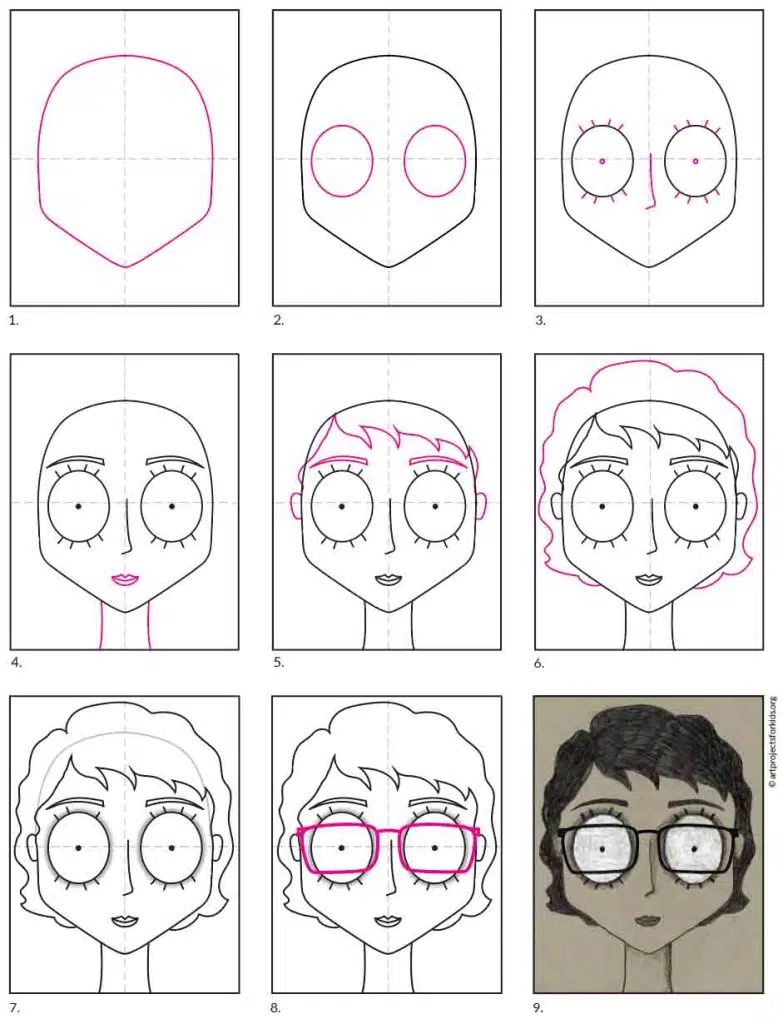 A step by step tutorial for how to draw a Nightmare Self Portrait, which is available as a free download.