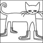 Easy How to Draw Pete the Cat Tutorial & Pete Cat Coloring Page