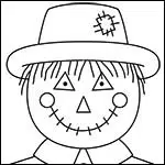 How to Draw a Scarecrow Face Tutorial Video and Coloring Page