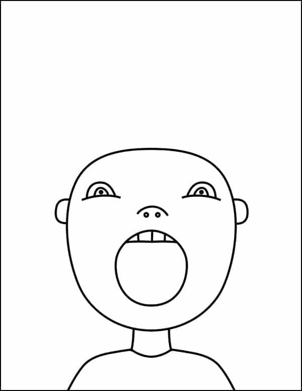 Scream Art Project Coloring page, available as a free download.