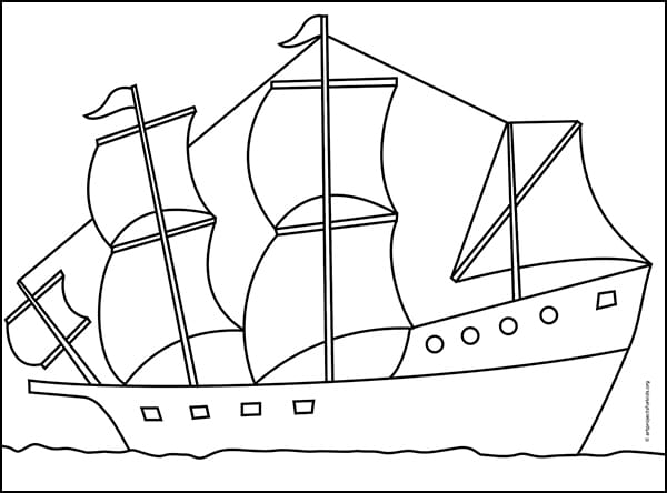 Ship Coloring page, available as a free download