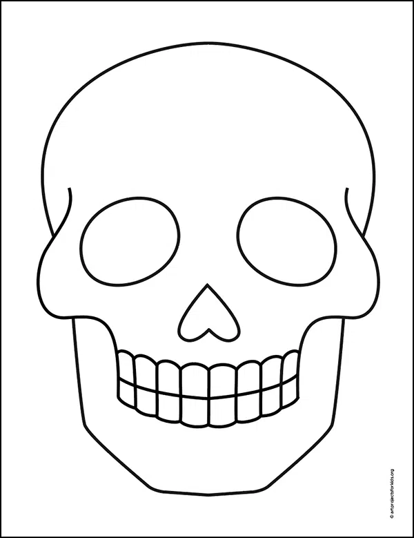 How to Draw a Skull | Easy Drawing Art | Easy skull drawings, Skull drawing,  Skull sketch