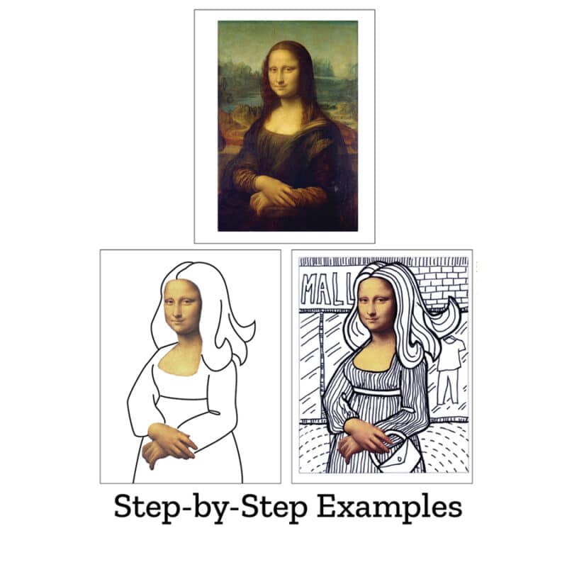 Line Art Portraits Open-and-Go Digital Art Project: 12 Famous Templates - Image 2