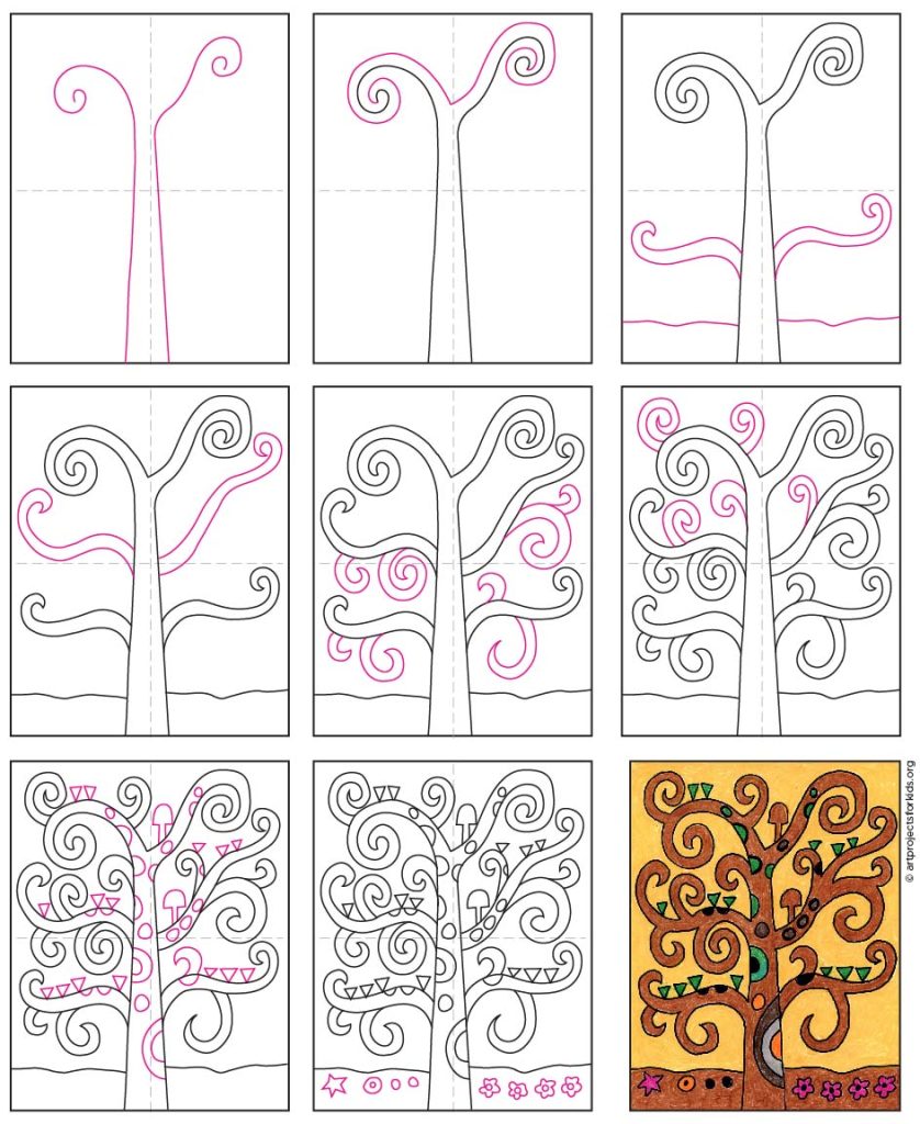 A step by step tutorial for how to draw an easy Tree of Life, also available as a free download.
