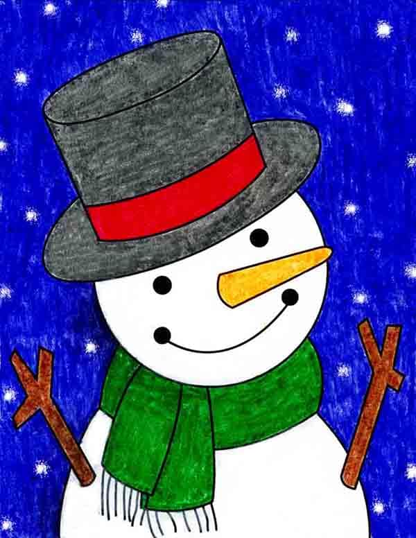 cute snowman drawing