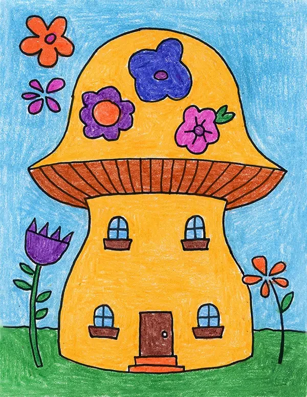 Coloring Pages | Mushroom Coloring Page for Kids