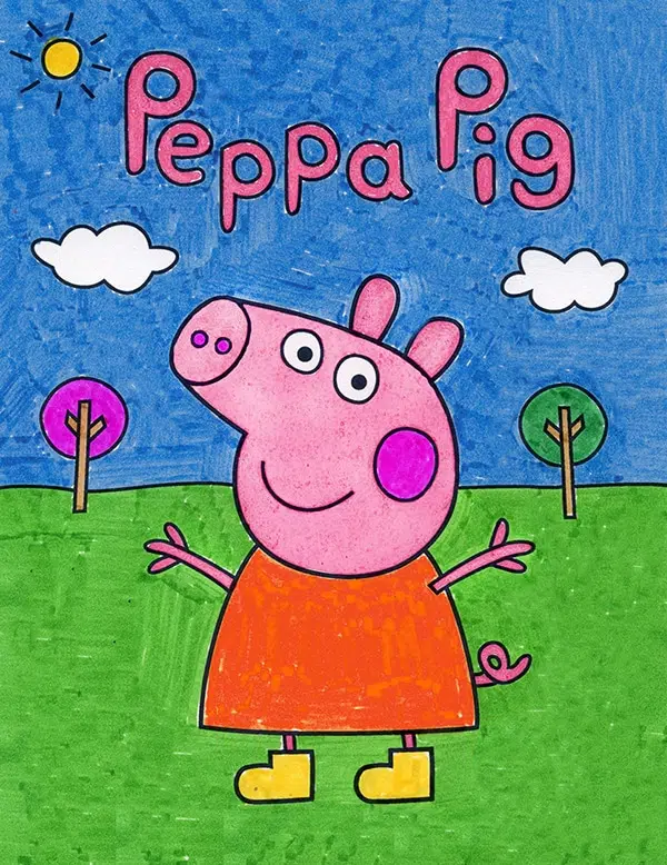 PEPPA PIG Drawing Class Set Peppa George Pig Drawing Table New in Box NIB |  eBay