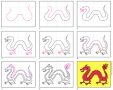 Easy How to Draw a Chinese Dragon Tutorial Video, Coloring Page