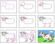 Easy How to Draw a Cow Tutorial Video and Cow Coloring Page