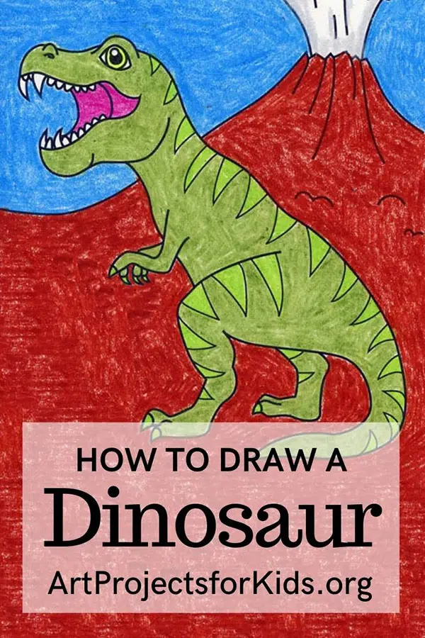 How to draw a dinosaur, made with the help of an easy step by step tutorial.