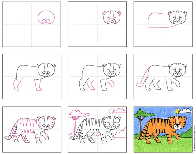 How to draw a tiger