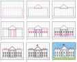 Easy Draw the White House Tutorial Video and Coloring Page