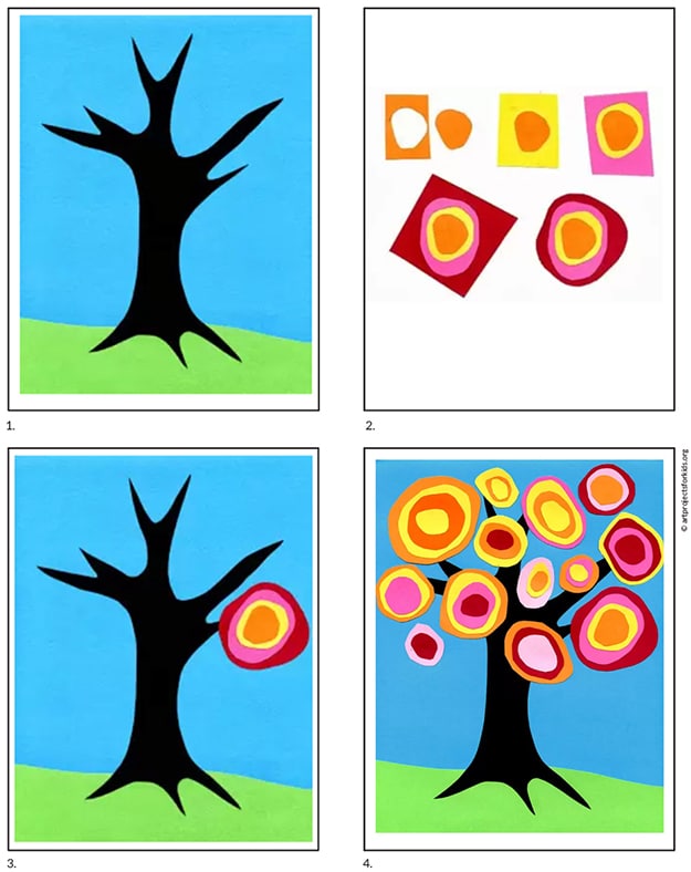 Kandinsky Art Project: Make an Easy Tree Collage — JINZZY