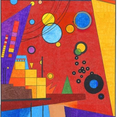 Kandinsky Red Mural