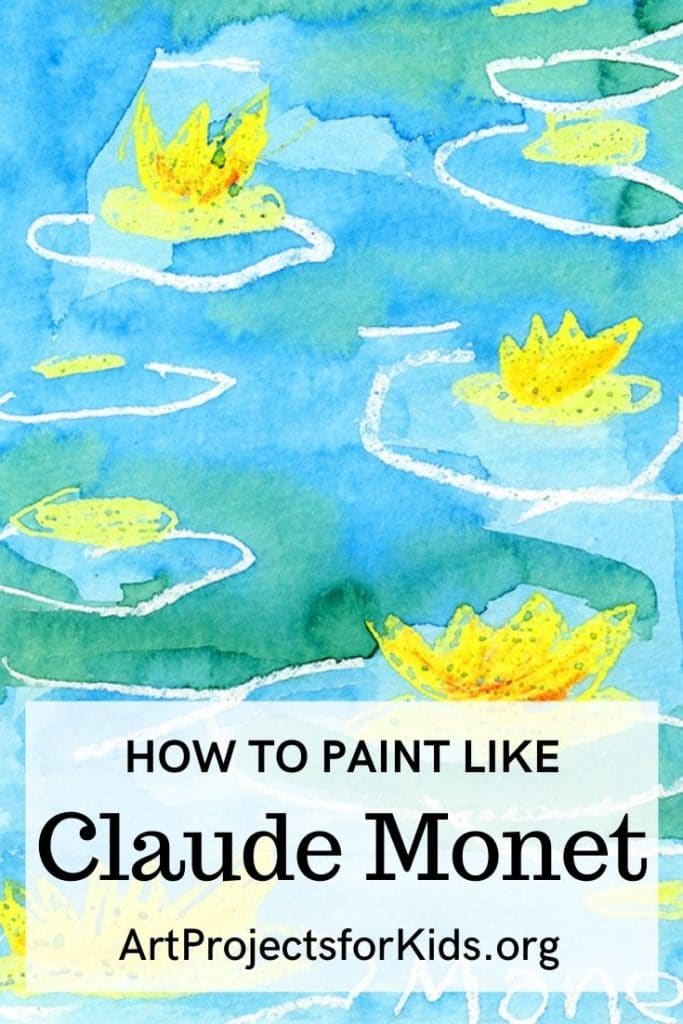 A Monet art project for kids, made with the help of an easy step by step tutorial.