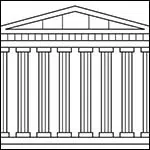 Easy How to Draw the Parthenon Tutorial and Parthenon Coloring Page