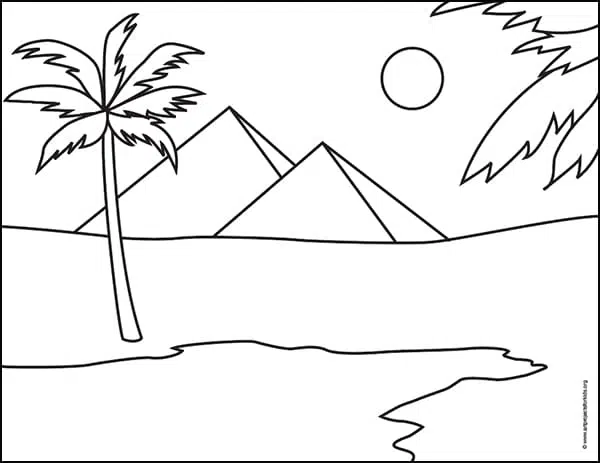Pyramid Coloring page, available as a free download.