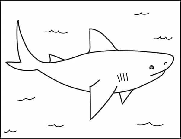Shark Coloring Page 2.jpg — Activity Craft Holidays, Kids, Tips