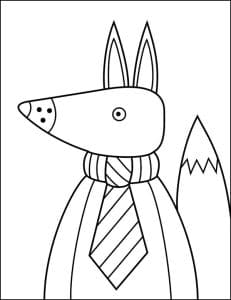 Easy How to Draw a Tie Tutorial and Tie Coloring Page