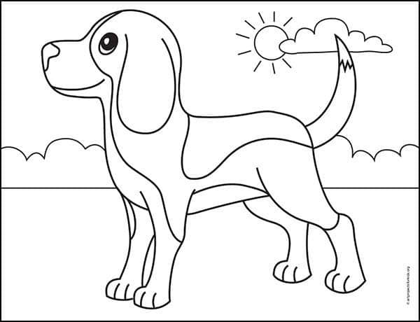 beagle puppy coloring pages