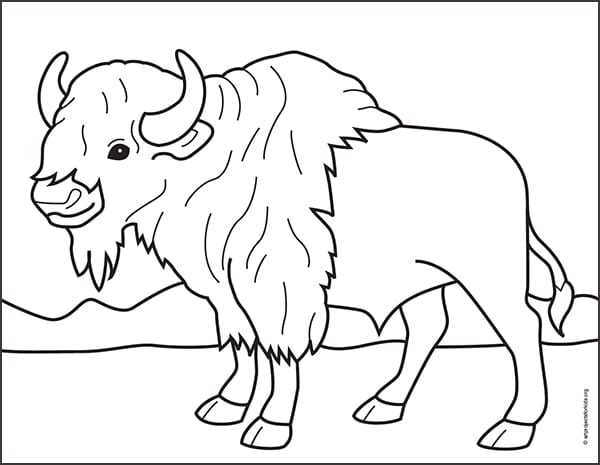 Buffalo Coloring page, available as a free download.