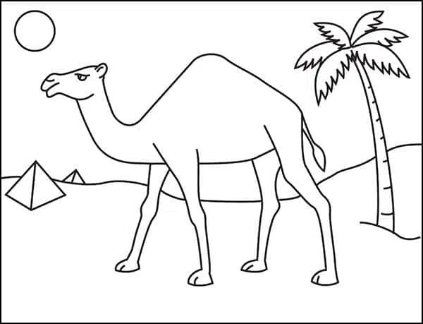 camel face coloring page