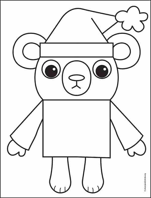 81 Coloring Pages Christmas Bear  Best HD