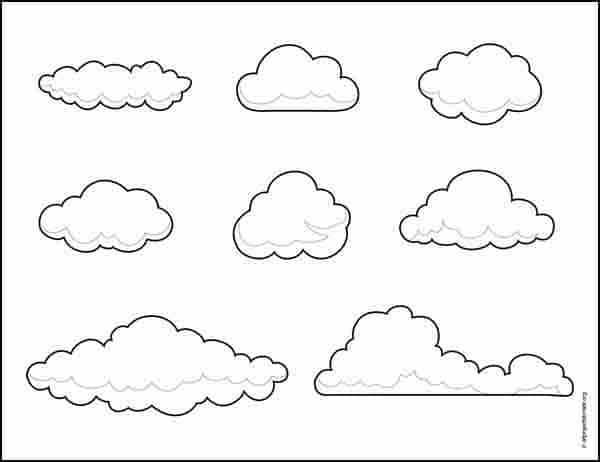 cumulus cloud coloring pages