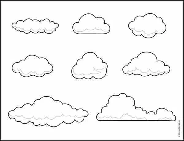 How to Draw Clouds | Step-by-Step Tutorial