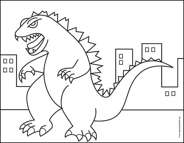 godzilla 2022 coloring page