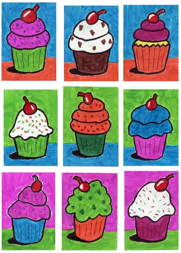 How To Draw Funny Cupcakes - Art For Kids Hub -