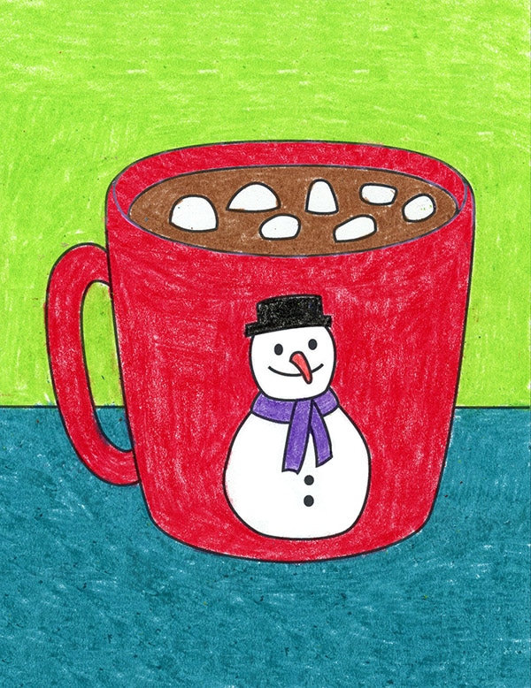  A drawing of Hot Chocolate, made with the help of an easy step by step tutorial.