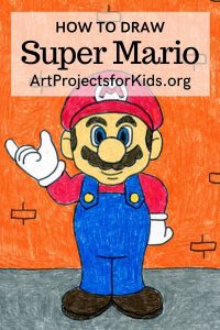 Easy How to Draw Mario Tutorial and Mario Coloring Page