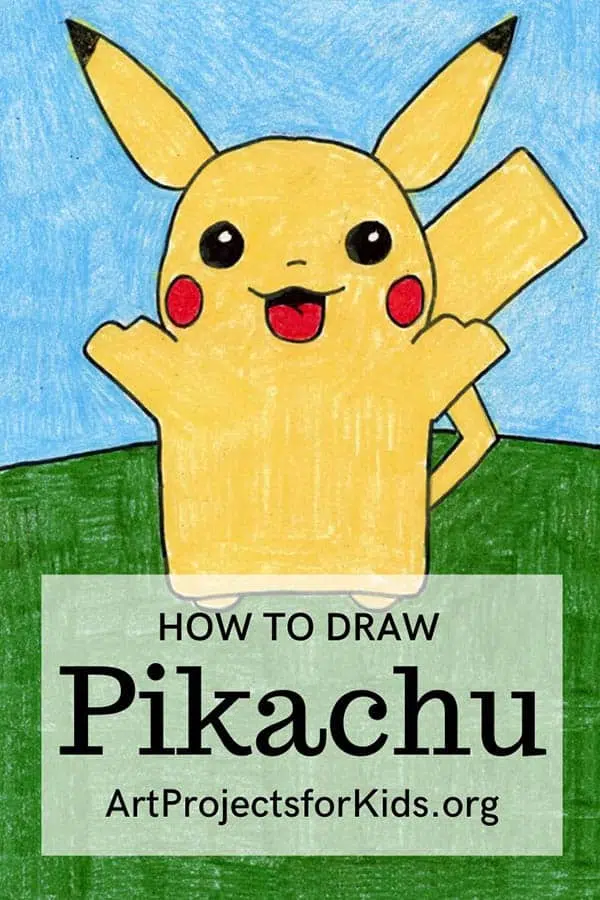 Easy How Draw Pikachu Tutorial и Pikachu Coloring Page