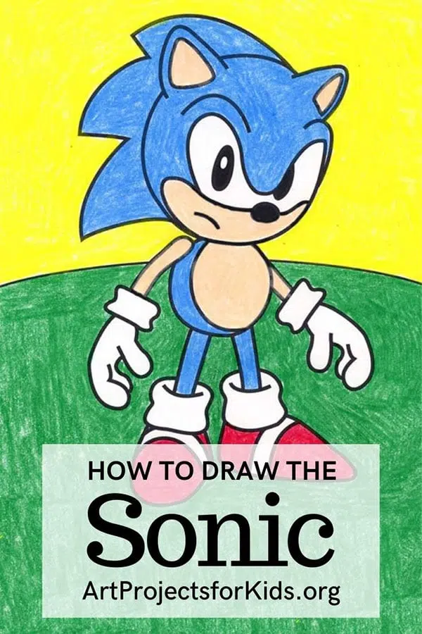 How to Draw Sonic Step By Step - For Kids & Beginners