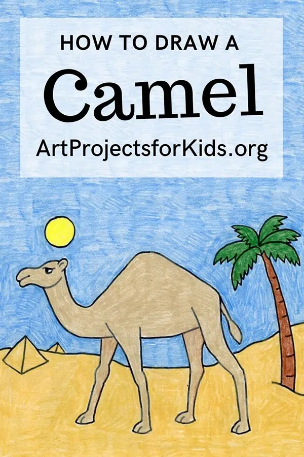 Простой учебник по рисованию верблюда и страница раскраски верблюда