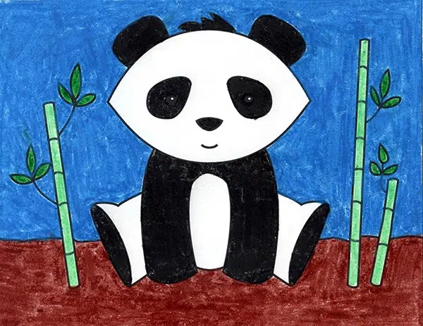 Простой учебник по рисованию красной панды и страница раскраски