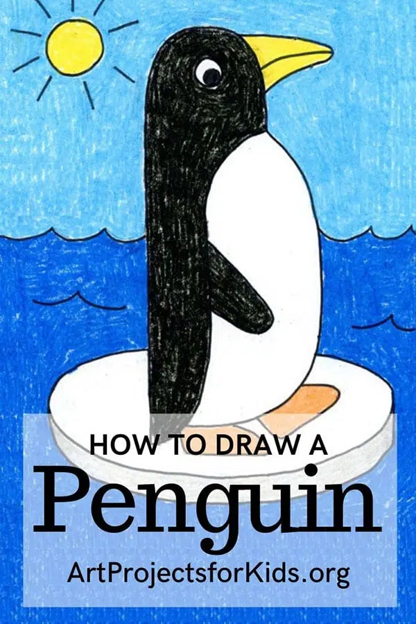 Как легко нарисовать пингвина, обучающее видео и раскраска