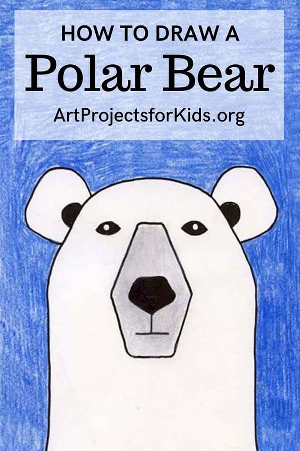 Easy How to Draw a Polar Bear Tutorial and Polar Bear Coloring Page