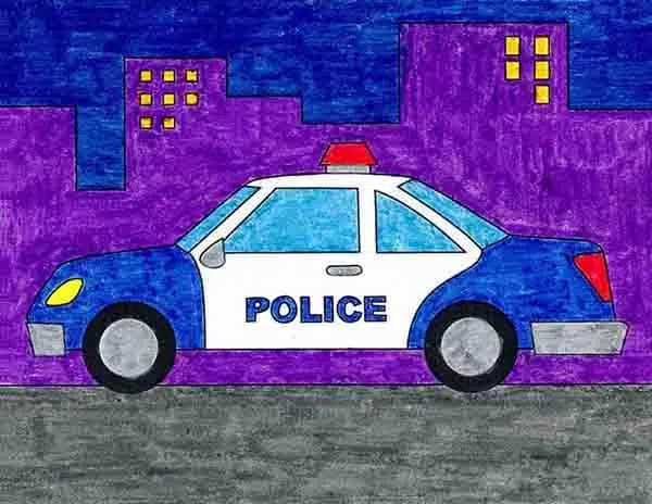 Police car Drawing Police car, car, angle, white png | PNGEgg
