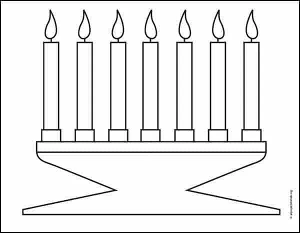 kwanzaa candles coloring pages