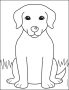 Easy How to Draw a Labrador Tutorial and Labrador Coloring Page