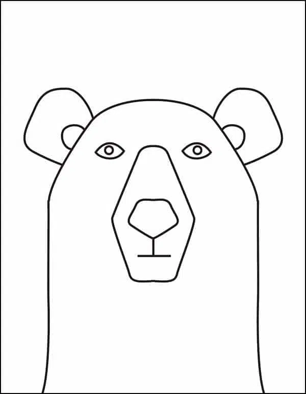 Polar bear simple line drawing illustration... - Stock Illustration  [67520511] - PIXTA