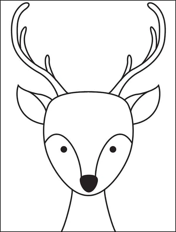 reindeer head drawing