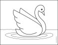 Easy How to Draw A Swan Tutorial and Swan Coloring Page