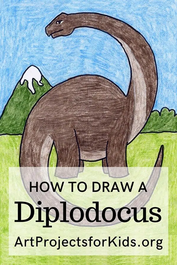 Draw a Diplodocus Pin.jpg — Kids, Activity Craft Holidays, Tips