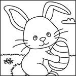 Easy How to Draw the Easter Bunny Tutorial Video & Coloring Page